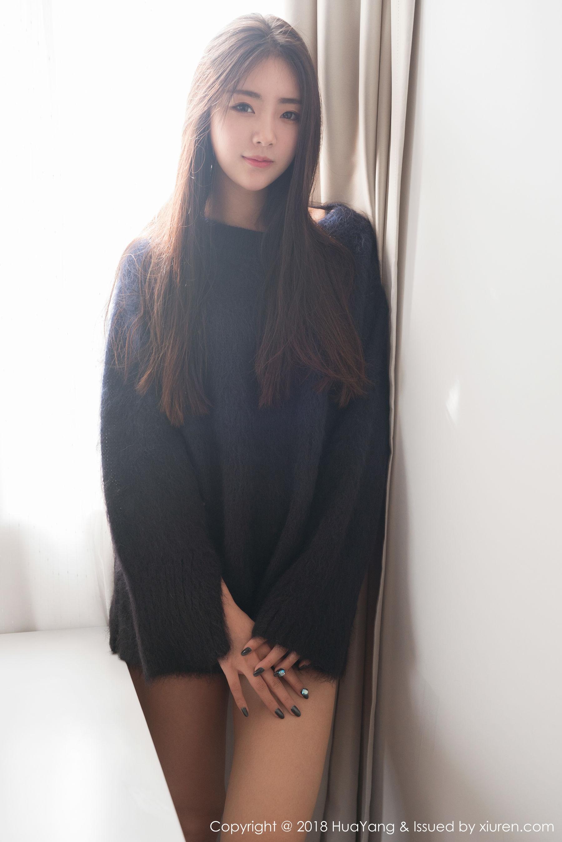 可樂Vicky《毛衣+白衬衫》 [花漾HuaYang] Vol.027