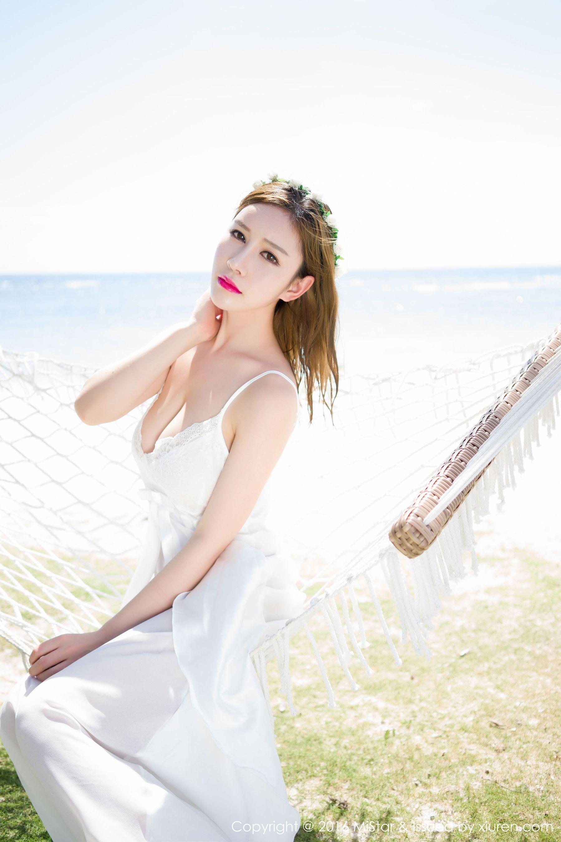 于姬Una《海滩长裙+死库水》 [魅妍社MiStar] Vol.056