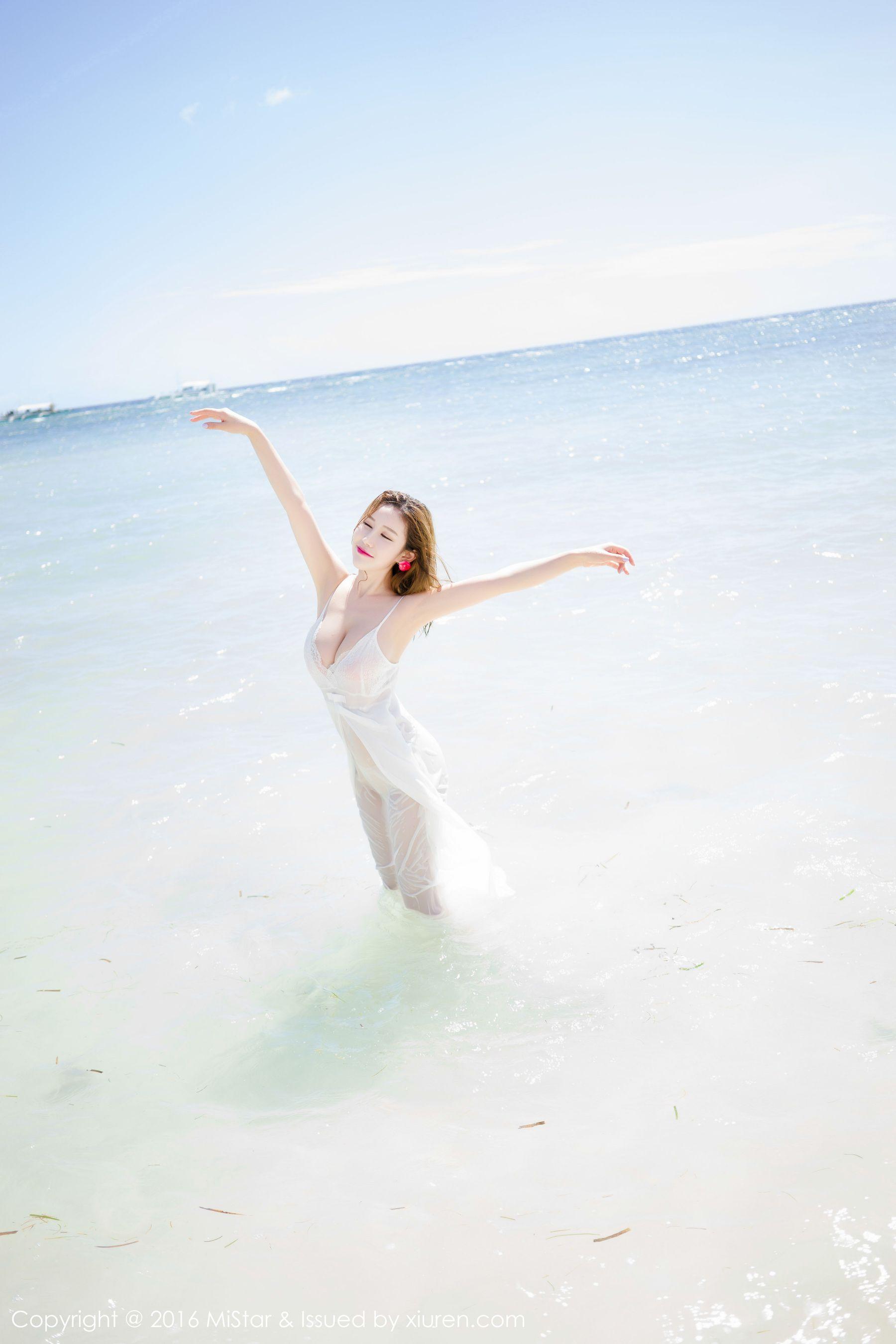 于姬Una《海滩长裙+死库水》 [魅妍社MiStar] Vol.056