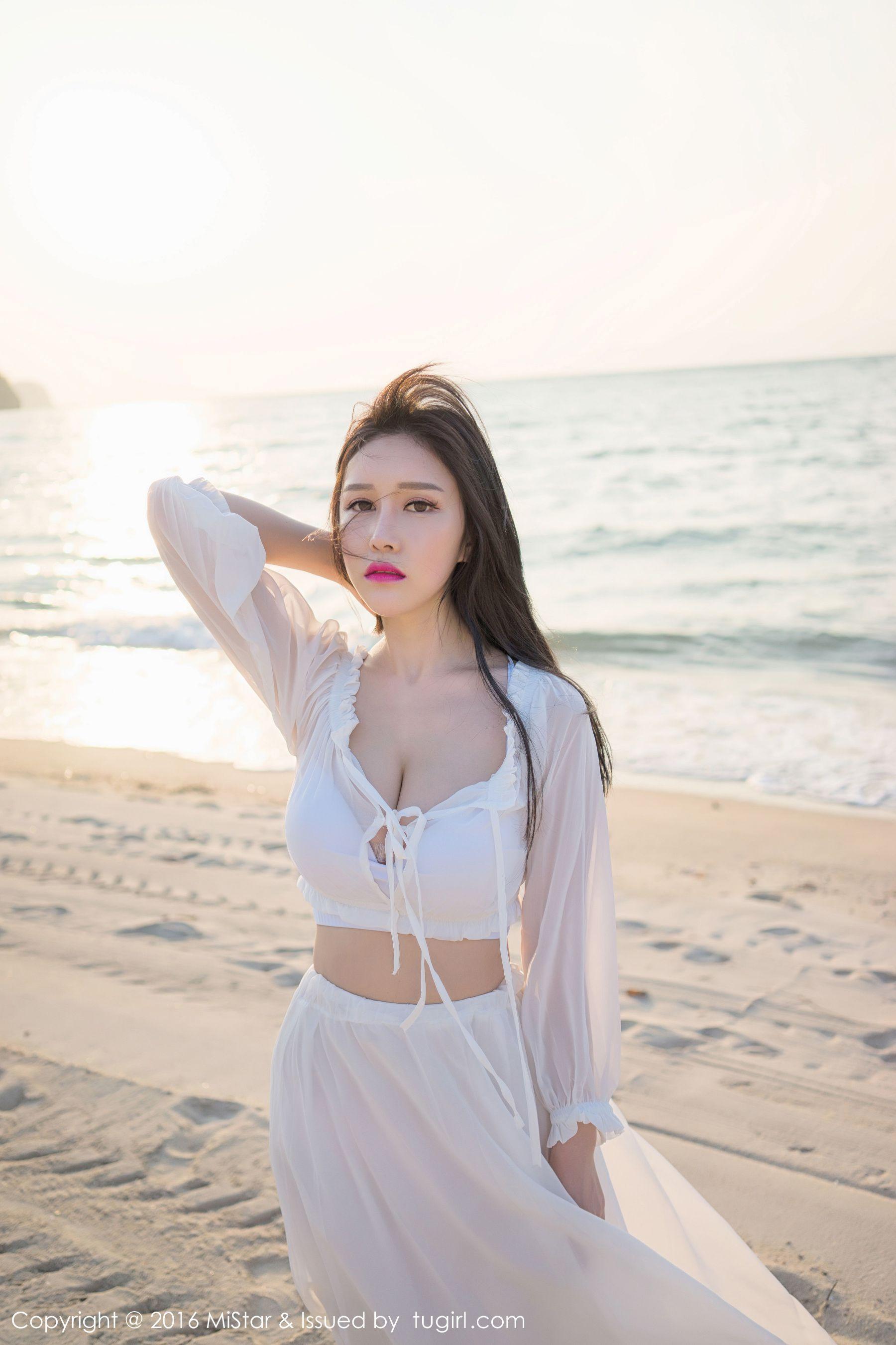 于姬Una《兰卡威旅拍》海滩长裙+泳装 [魅妍社MiStar] Vol.106